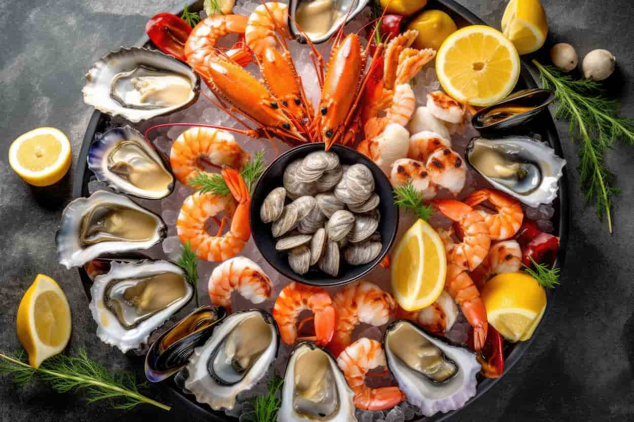 Peixes e frutos do mar